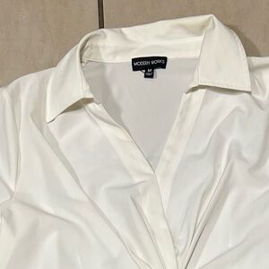 Modern works Ivory Collared Blouse